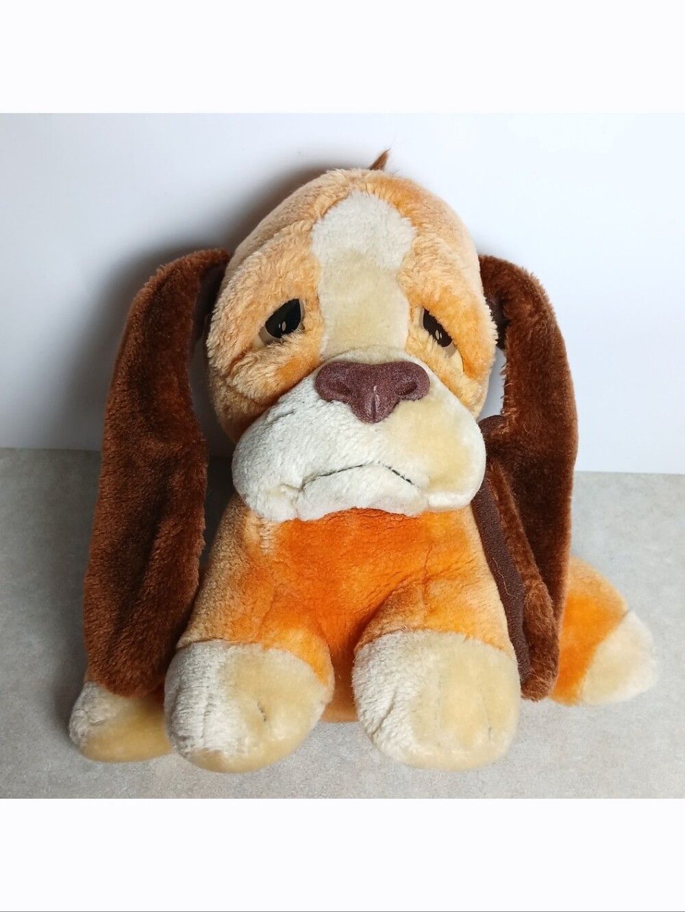 Vintage Mattel 1983 Emotions 10" Plush Sad Eye Puppy Dog Stuffed Animal Toy